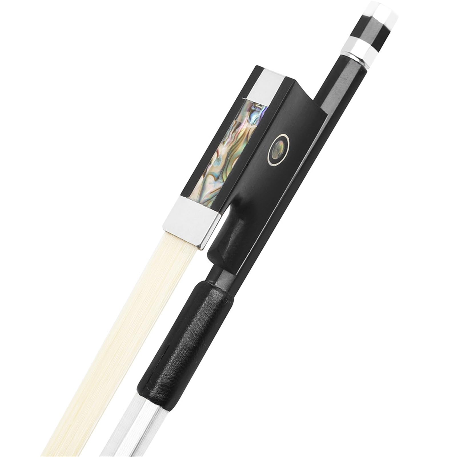 Archet Violon Archet de violon composite en fibre de carbone 4/4 arc octogonal en queue de cheval naturelle