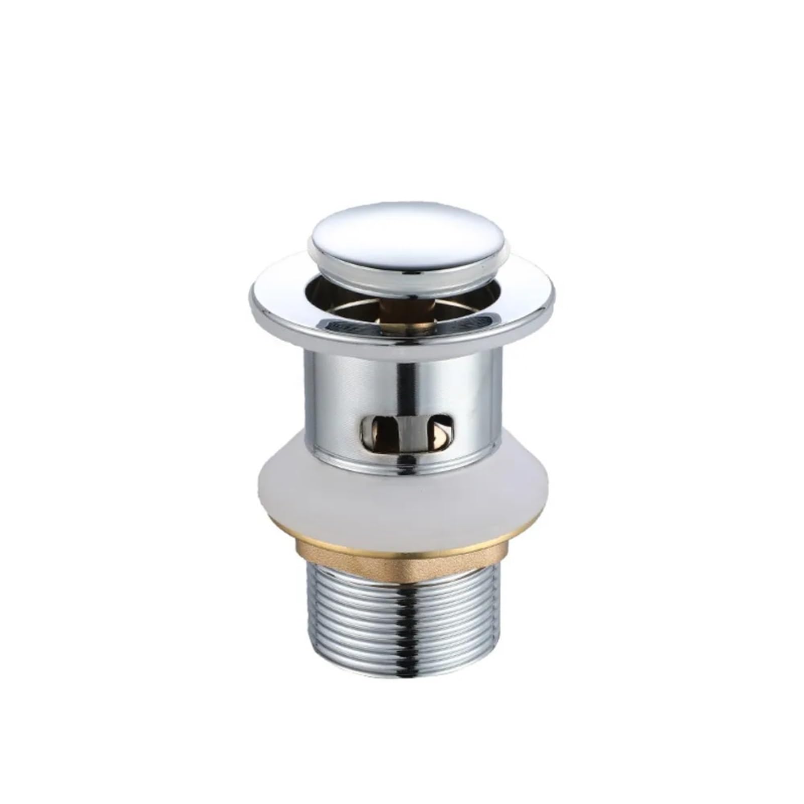 Sink Plug Basin Drainer Press Type Bouncing Core Pop-up Sink Drain Rapid Drainage Threaded Bathroom Vanity for Washbasin(Type3)