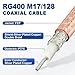 Eightwood N Male to N Male Jumper RG400 Low Loss Coaxial Cable 3 Feet for 4G LTE Antenna,WiFi Antenna, Antenna Router, Ham Radio