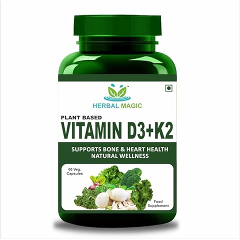 Herbal Magic Pure & Natural Plant Based Vitamin D3 & K2 Cover