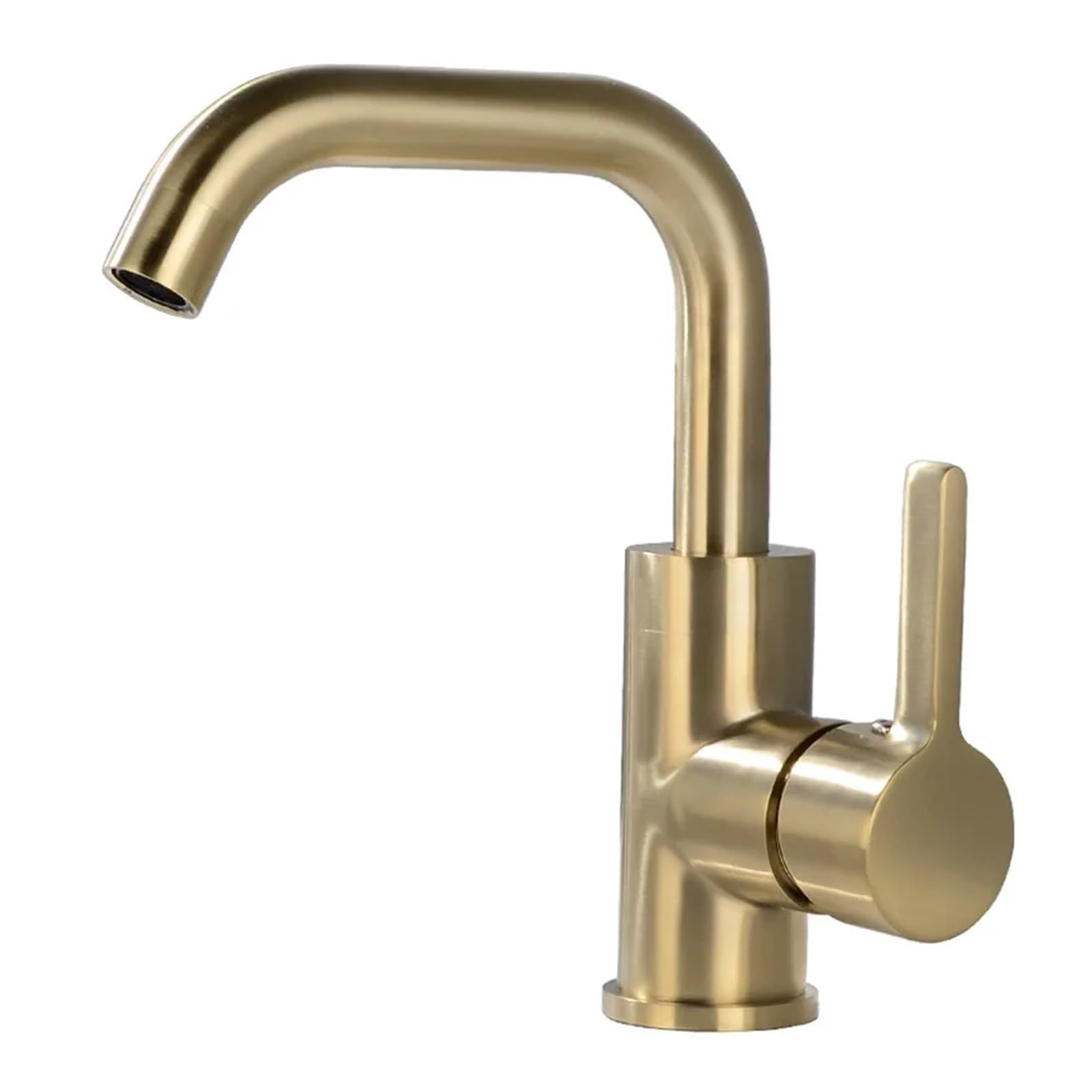 Robinet de lavabo or à bec pivotant pour résoudre le manque de place dans l'évier