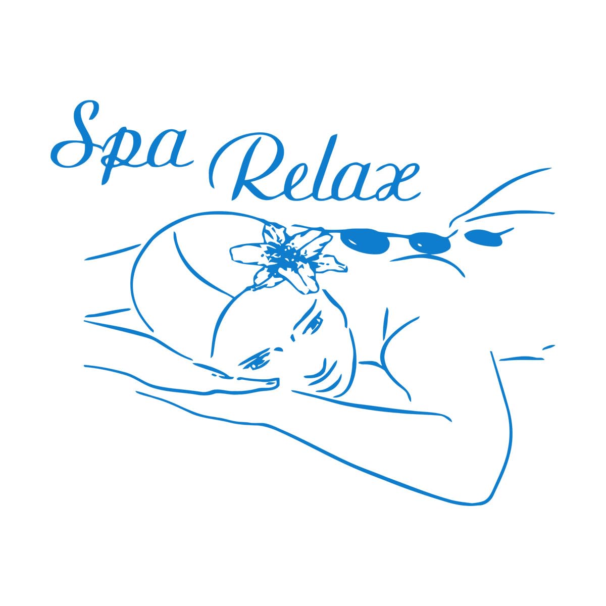 Massage Spa Sign Wall Stickers Spa Relax Vinyl Wall Decal Art Beauty Salon Decor Massage Removable Spa Wall Murals Large - 54x67cm