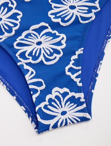 Image of ZAFUL Women's High Cut Bandeau Bikini Set Strapless Solid Color 2 Pieces Bathing Suit Swimsuit