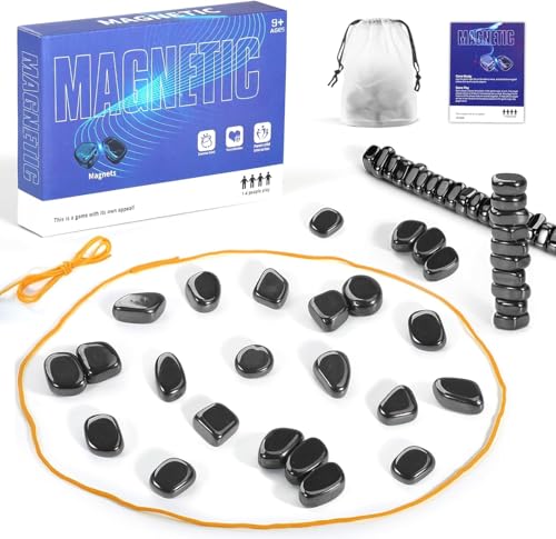 Magnetic Chess Game,Portable Intellectual Battle & Strategy Board Game for Family Game Night,Magnetic Chess Strategy Game with String & Stones for Kids and Adults, Advent Calendar 2025