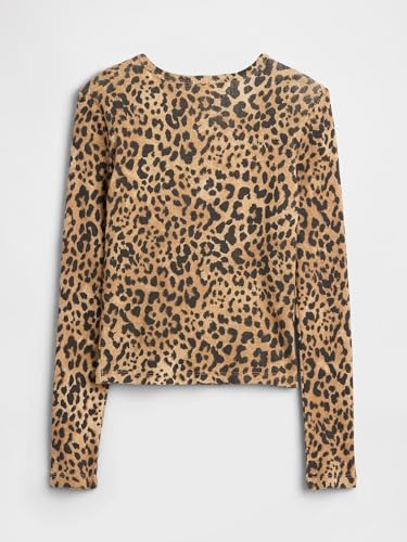 Image of Gap Girls' Long Sleeve Ribbed Tee