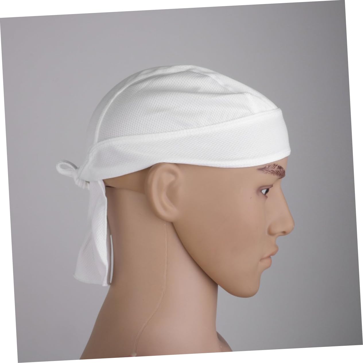PartyKindom Men's Cycling Headband Polyester One Size Soft Comfortable Breathable Sports Headscarf White