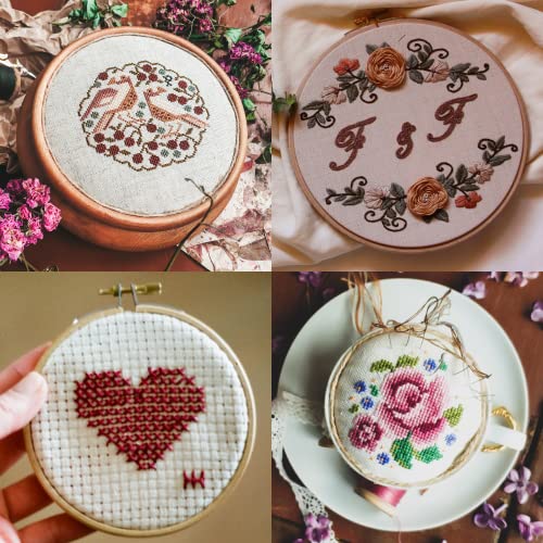 Image of Asian Hobby Crafts Matty Fabric for Embroidery, Cross Stitch, and Knitting, Sewing Fabric,DIY Cross Stitch Projects, (Size:16x20cm, 3 Color-Peach, White and Teal)