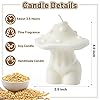 GROBRO7 Body Mushroom Candle Danish Pastel Room Decor, Handmade Body Art Candle Natural Soy Wax for Teen Adult Festival Party Art Decoration Christmas Birthday Gift Home Desk Statues Table Photo Prop #1