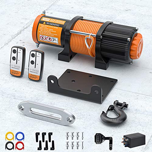 ORCISH 12V 4500lb Electric ATV UTV Synthetic Rope Winch Kits (Synthetic Rope Style)