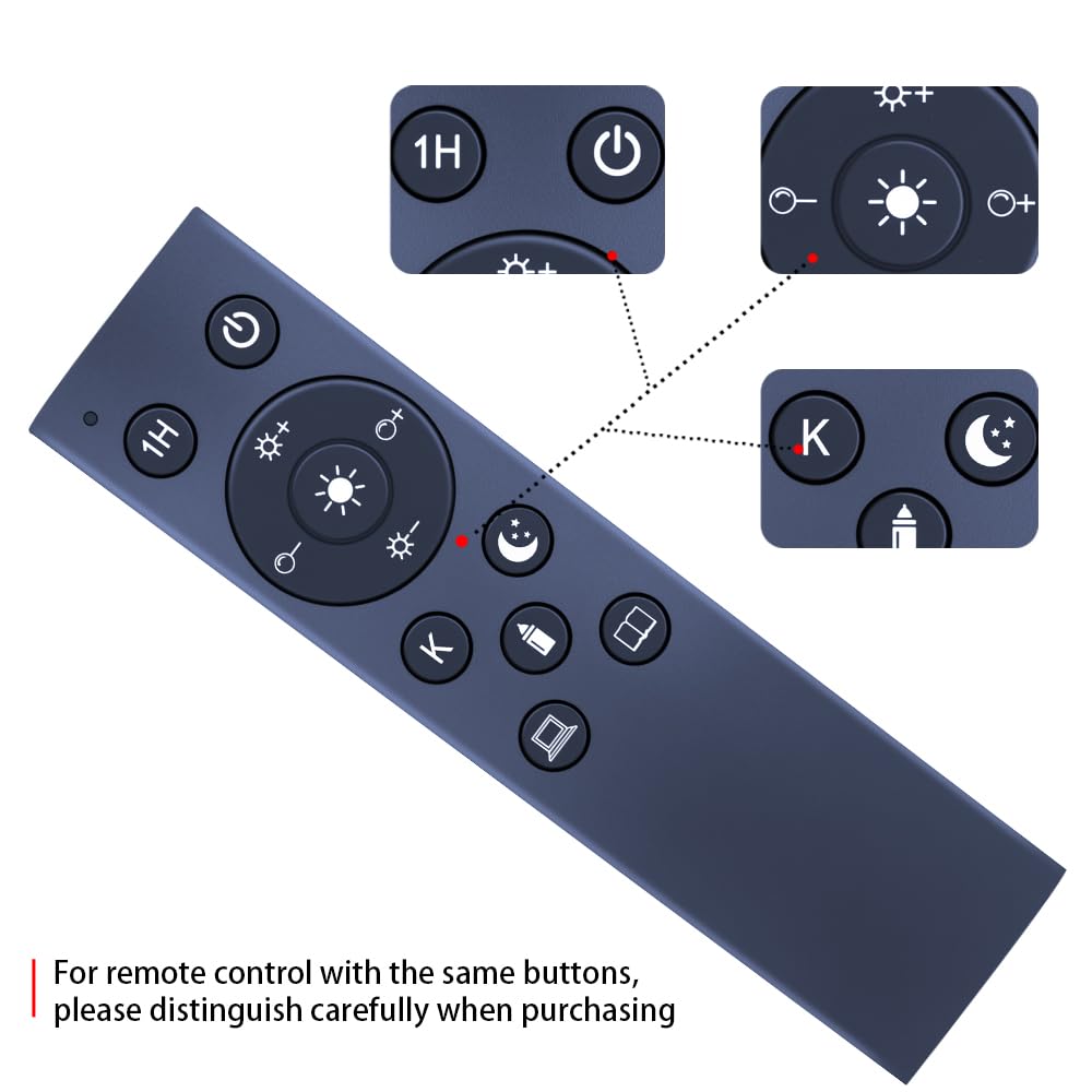 Ersatzfernbedienung passend für GLUROO/OUTON/Rayofly/Yikuneng/LUCKEA LED Stehlampe