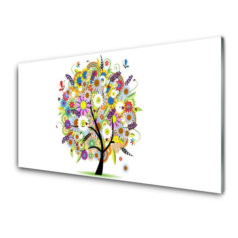 Impression sur verre trempé de qualité supérieure Tulup Art Tree décoration murale moderne