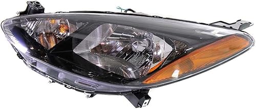 Nuevo faro halógeno izquierdo es compatible con Mazda 2 Touring Hatchback 4 puertas 1.5L 2011 2012 2013 2014 por número de pieza Ma2518144