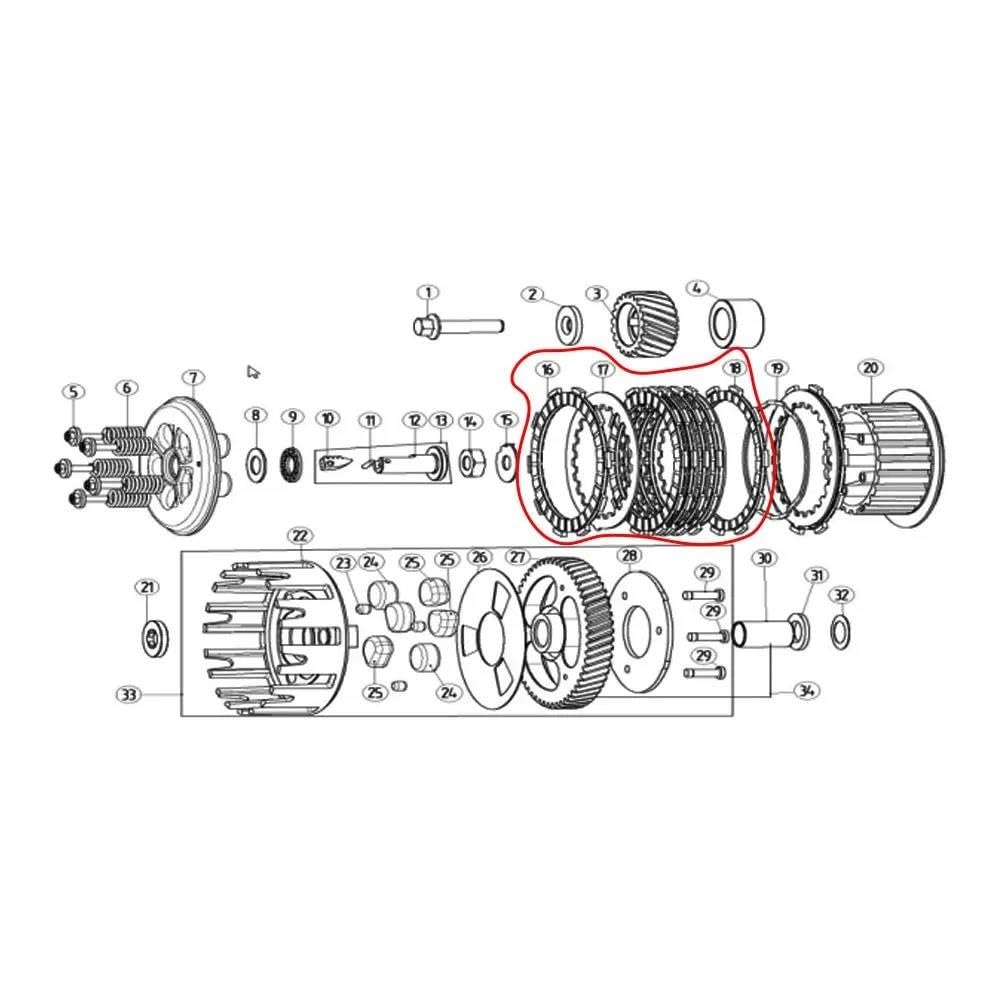 Disco Fricción Embrague Motor Para FXMOTO X7 X8