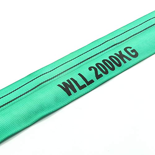 Élingue de levage polyester vert 2t sangle de manutention double housse de 5 mètres - 6