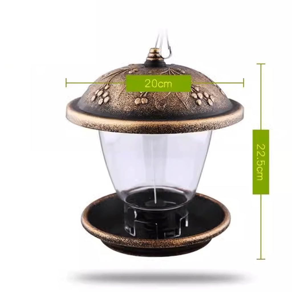 DOUKI Comedero para pájaros Alimentador automático de pájaros al Aire Libre, contenedor de Comida Mixta de Gran Capacidad para pájaros, alimentador Colgante Impermeable para balcón, Patio para Patio