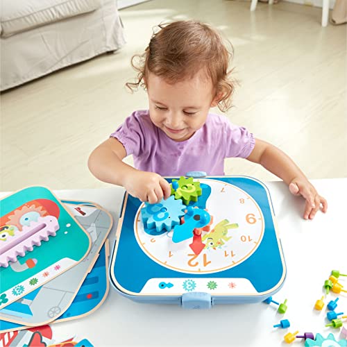 Hape Groovy-Go-Round Gears Playset for Kids 3Y+ - Educational Toy with Moving Parts, Storage Case Included - Image 4