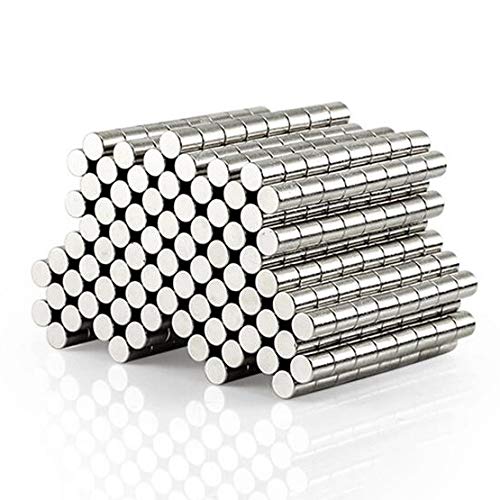 3 x 4mm 200 pcs DIY Project Small Industry Scientific Magnetic Disc Handcraft Craft Magnet for Fridge Office Art Whiteboard Dry Erase Board (3x4mm)