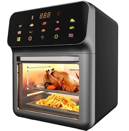 Chefio Heißluftfritteuse mit Sichtfenster, 12 Liter Fassungsvermögen, 1350 W Airfryer mit Sichtfenster, Frittieren ohne ...