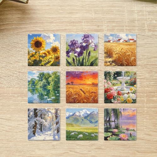 Set de 16 imanes de acrílico cuadrados 5x5 cm miniatura 3