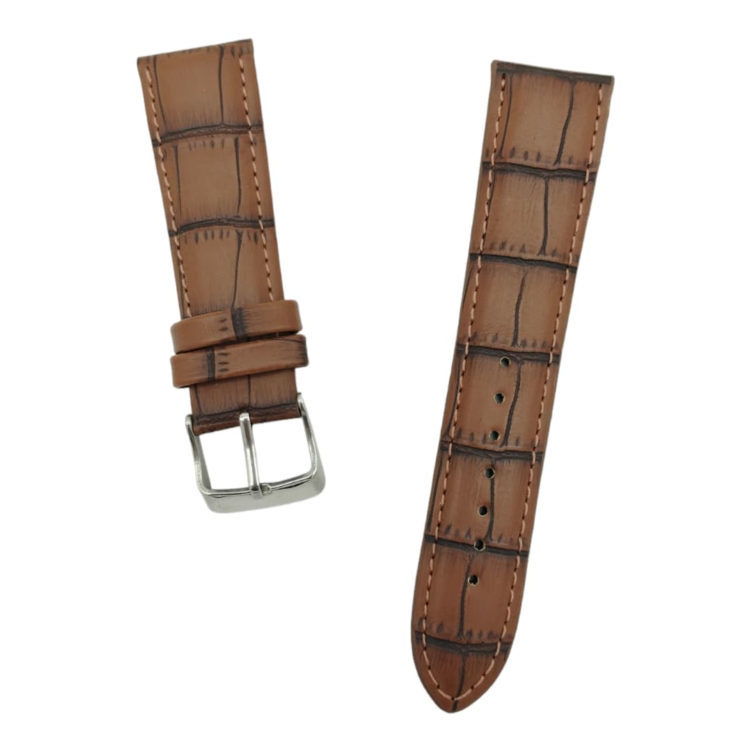 NXZ Brown Genuine Leather 22mm Strap For Men, Leather Band Hook And Loop Clasp Strap For Watches (Brown, 22 MM) (B0CLVP3HDV) Amazon Price History, Amazon Price Tracker