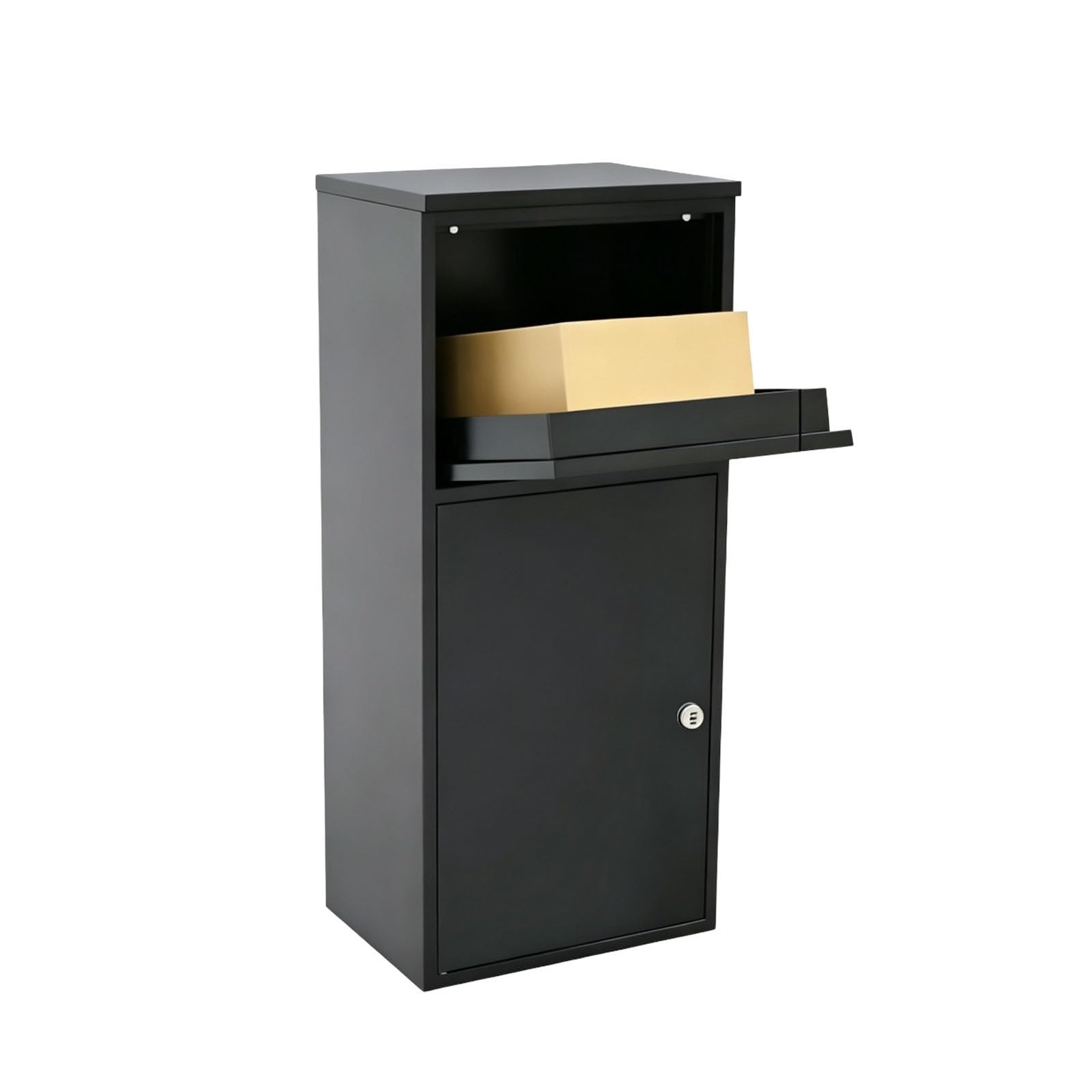 Metal Mailbox for Parcel, Storage Box for Packages and Mail, Wall-mounted