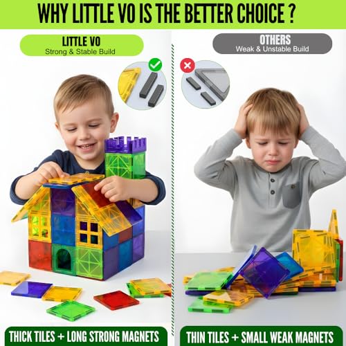 Image of Magnetic Tiles 100 pcs with 2 Cars, STEM Building Blocks for Kids, Educational Gift, Magnet Construction Toys for Toddlers, School Teacher Supplies, Classroom Must-Haves