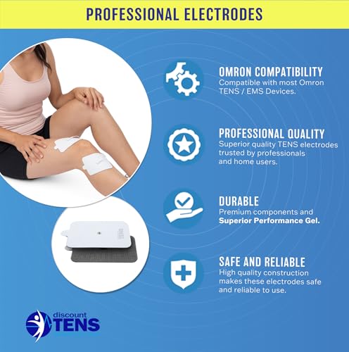 Image of Discount TENS Electrode Pads Compatible with Omron, 2.75 x 4 Inch, 10 Pack