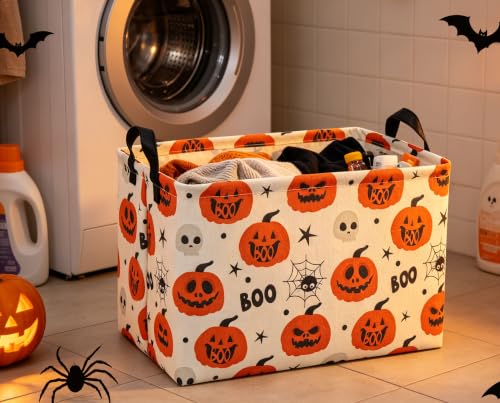 Image of Rectangle Baskets Halloween Basket Spider Storage Bin for Room Decor Gift Basket(Spider Halloween)