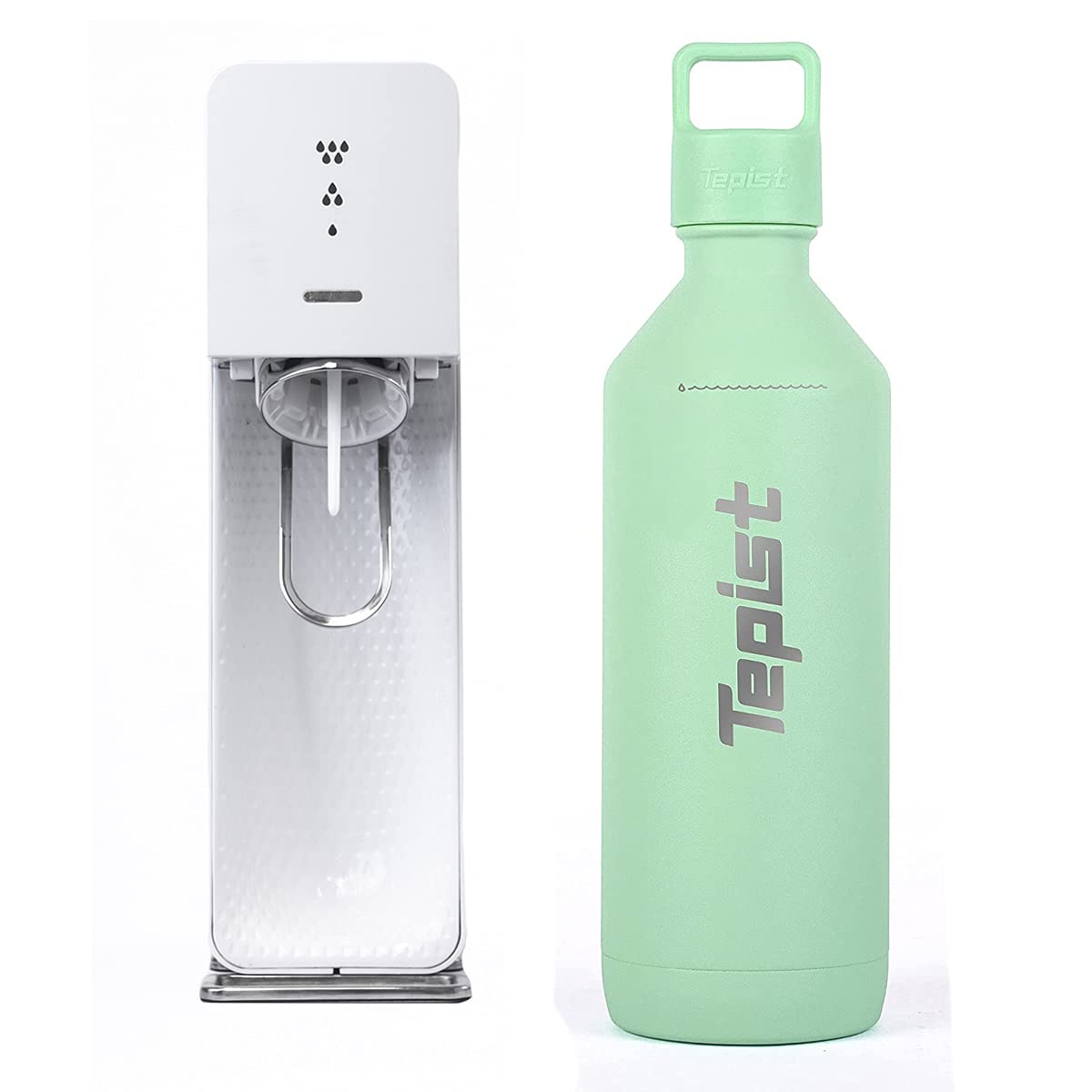 Nordiqo Premium Edelstahlflasche kompatibel mit Wassersprudler Aarke Carbonator 3, Philips GoZero, Brita Soda One | 1,25L, Karbonisieren Sie 1L/1000ml Volymen | Extra groß | Spülmaschinenfest