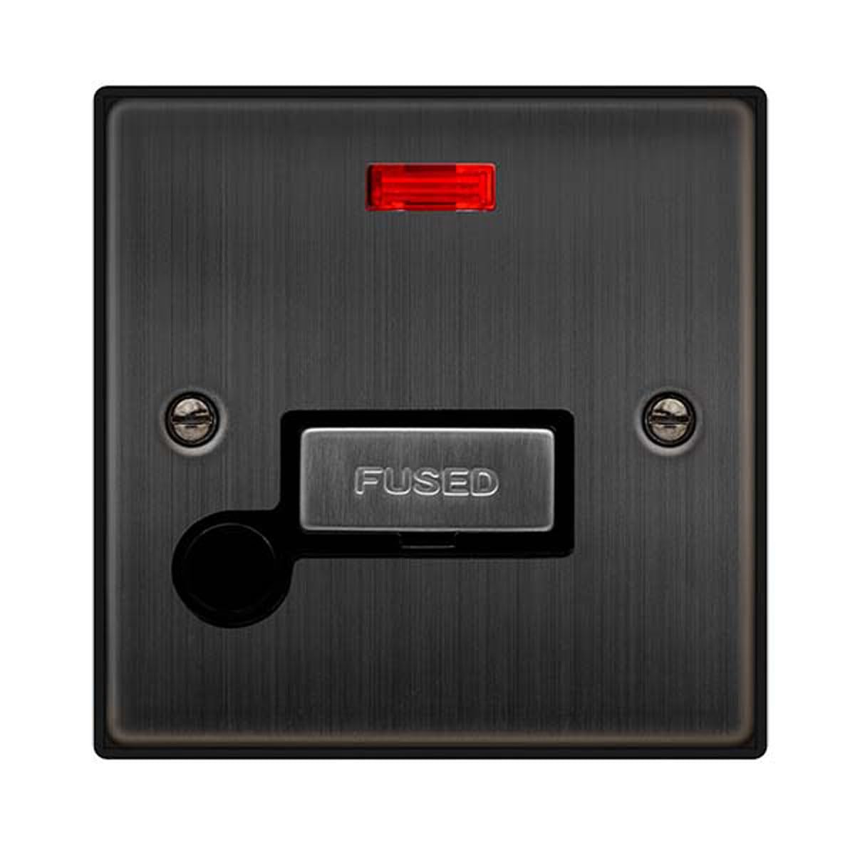 Click Matt Bronze 13A Fused Ingot Connection Unit With Neon With Flex