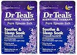 Dr Teal's Epsom Salt Bath Soaking Solution - Soothe & Sleep (Lavender) - 4 lb Bags Pack of 2