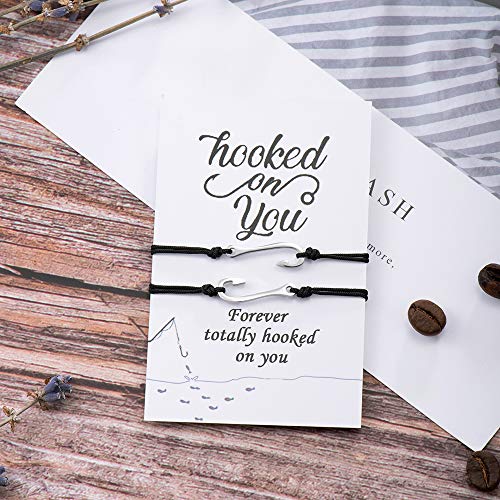 Jeka Long Distance Matching Couples Bracelets For Boyfriend Girlfriend Relationship Gifts Handmade Adjustable Bracelets Valentines Day Gifts For Him His And Hers Boys Girls Men Women #TOP1