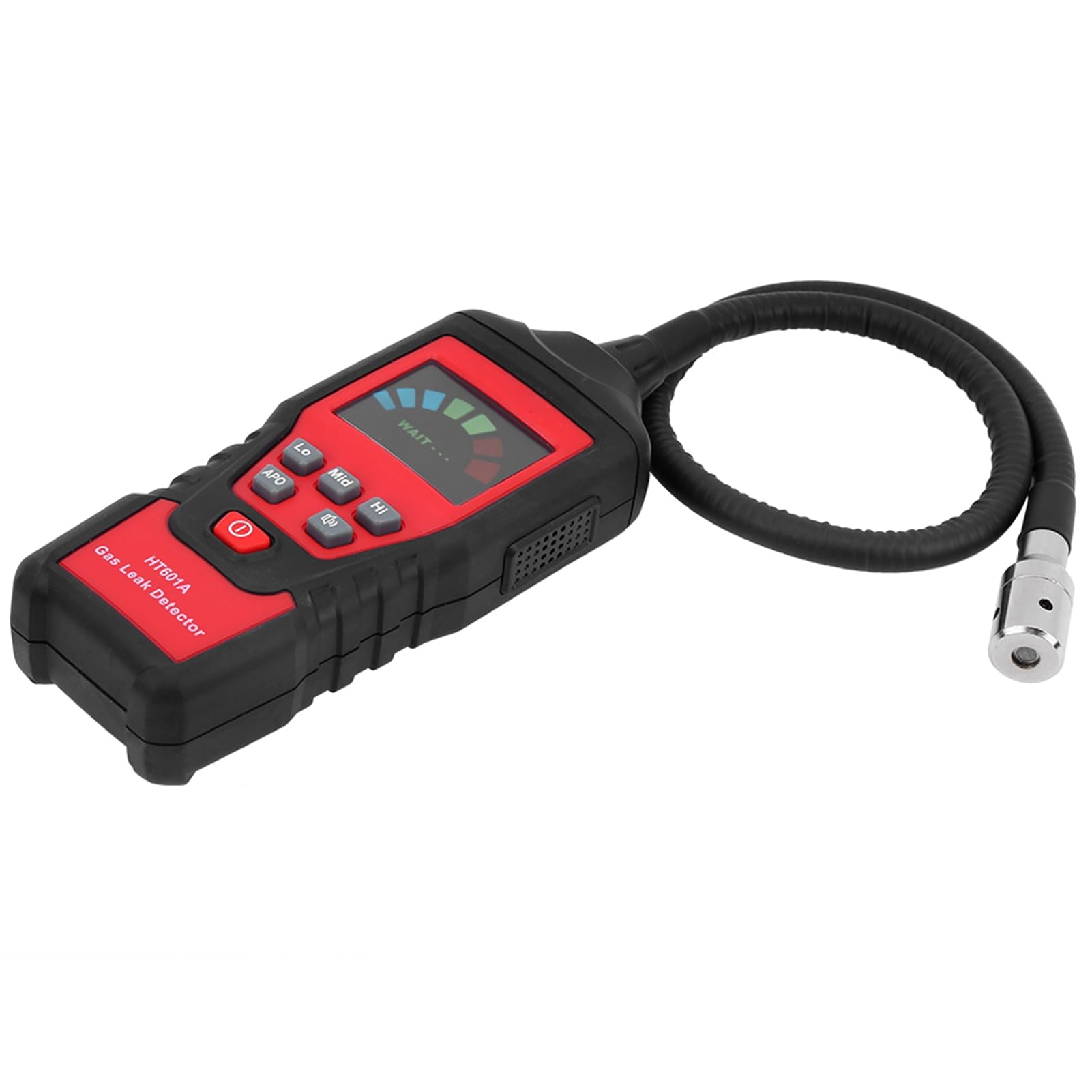 Jiawu Detector de Gas Portátil HT601A Analizador de Probador de Fugas de Gas Natural con Sonda Flexible de 40 Cm Pantalla LED Alarma de Reinicio Automático para el Hogar, Cocina, Baño, Transporte de