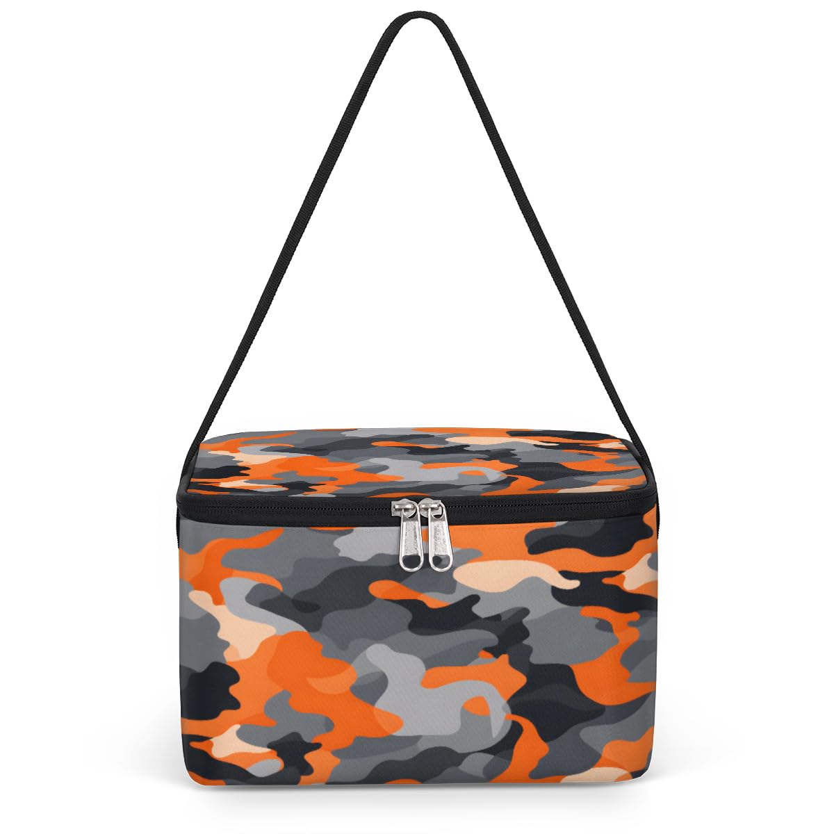 GzLeyigou Fashion Camouflage Lunch Bags for Women Men 9 Cans, Hot & Cold Food Delivery Bag Insulated Grocery Bag Insulated Lunch Box Camo Skin Cooler Bag for Office Work Picnic Beach