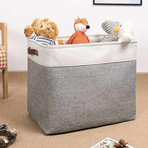 Dullemelo Large Storage Baskets With Handles, Fabric Storage Bins For Organizing Clothes Toys Books, Canvas Storage Bin For Office Bedroom Closet Nursery Laundry Storage thumb #2