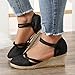 Alueeu Sandalias Mujer Verano 2023 Cuña Comodas Alpargatas Zapatos Casual Hebilla Fiesta Clásica Elegantes con Pala Cerrada Exterior Forrada de Yute Romano Sandalias de Playa Imagen de Alueeu Sandalias Mujer Verano 2023 Cuña Comodas Alpargatas Zapatos Casual Hebilla Fiesta Clásica Elegantes con Pala Cerrada Exterior Forrada de Yute Romano Sandalias de Playa