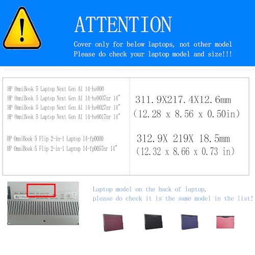 Funda para Laptop HP OmniBook 5 14" PU Cuero Rosa miniatura 2