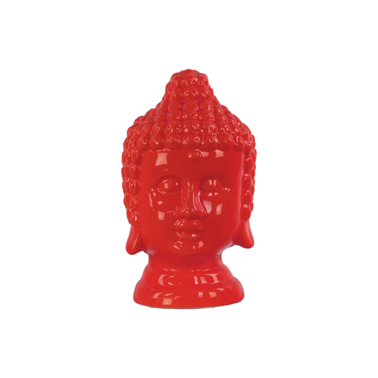 Urban Trends 46750 Ceramic Buddha Head, Red