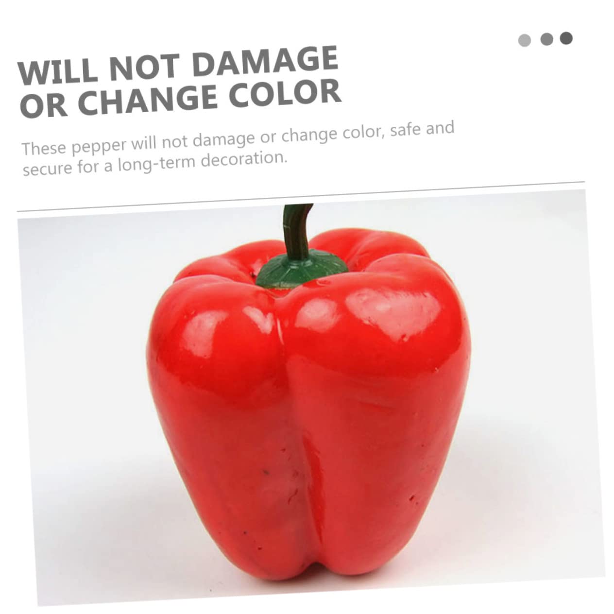 Cabilock 6Pcs Mini Artificial Bell Peppers Lifelike Vegetable Models for Kitchen Accessory Cabinet Showcase Decoration for Home DIY Crafting