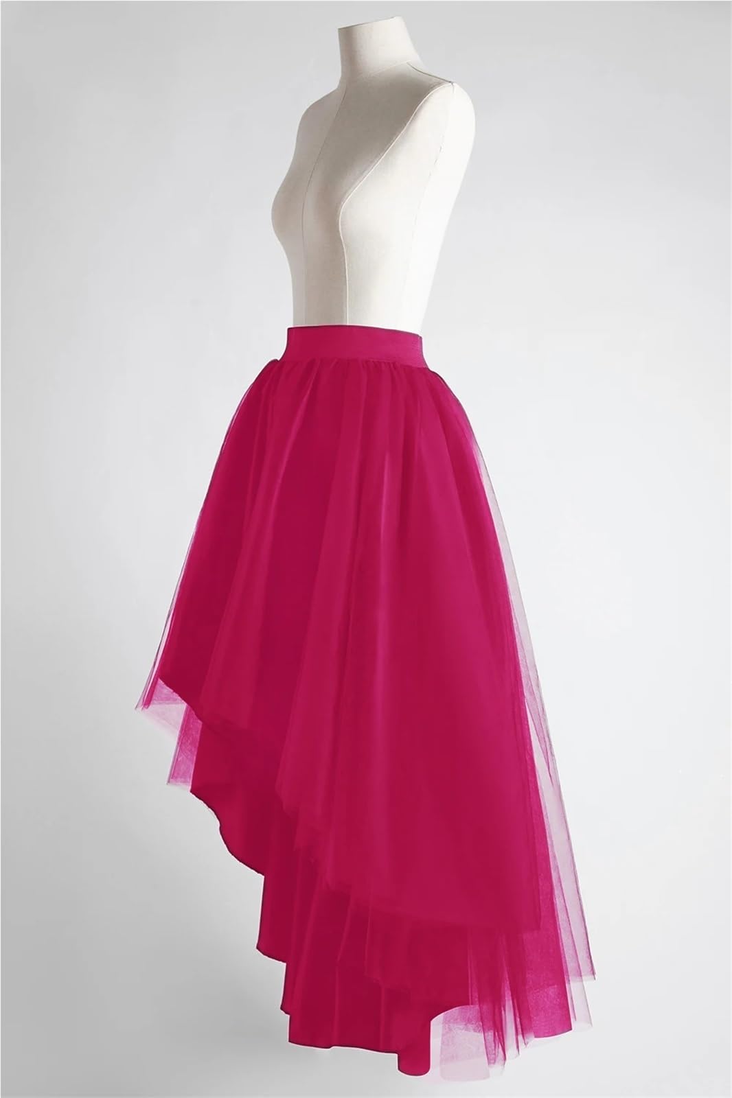 Jupon de dessous Robe sous jupon, jupe en tulle superposée, volants étagés, de bal asymétrique