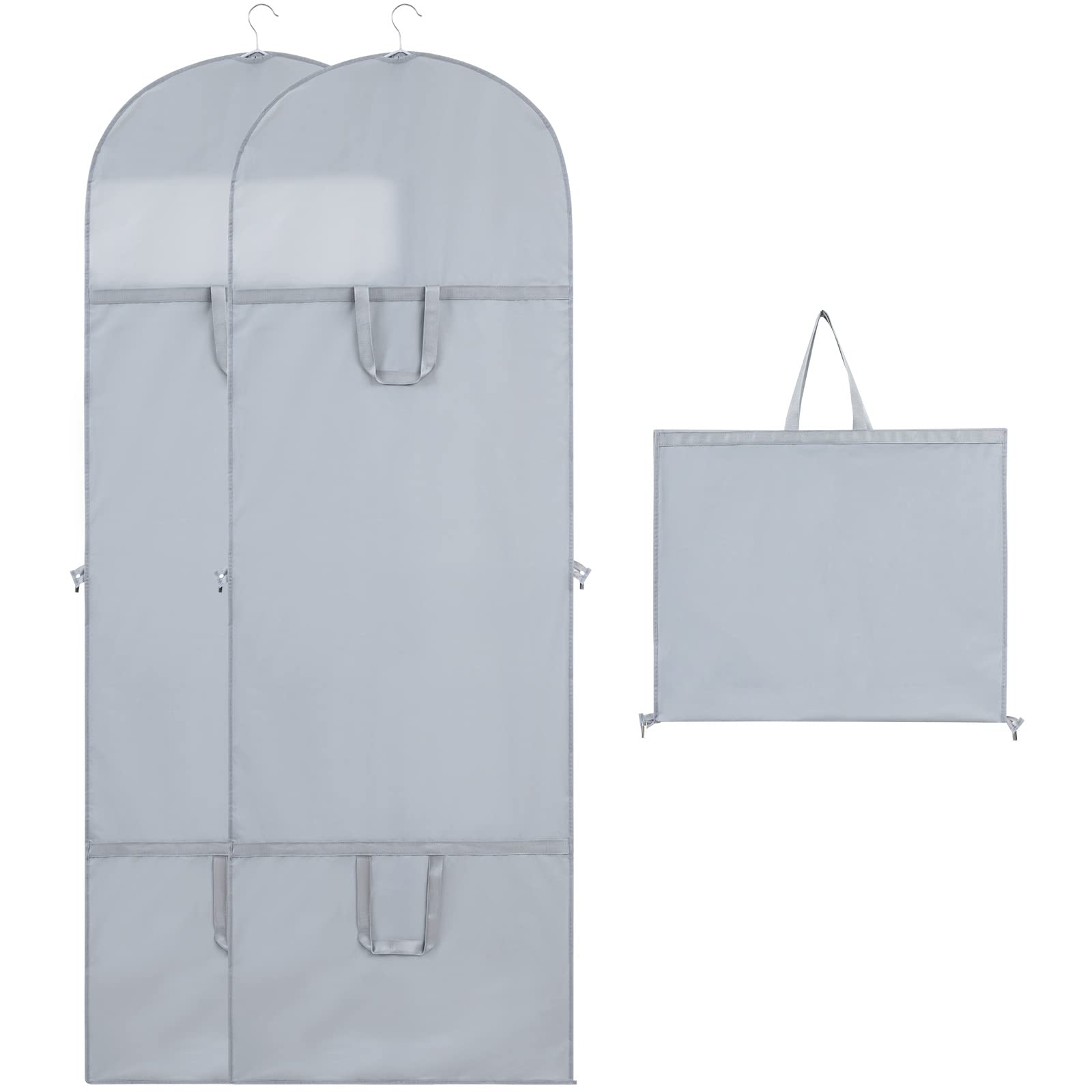 Set 3 Custodie Abiti + Borsa Scarpe | 60x180cm | Finestra Trasparente | Impermeabili PEVA | Per Viaggi E Armadi - Foto 6