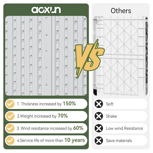 Image of AOXUN Horizontal Storage Sheds 61 Cu.ft, HDPE Outdoor Storage Box 160 Gallon, Waterproof Lockable Resin Deck Box with Spring-Assisted Lid, Patio Storage for Garden, Pool, Cushions, Tools, White