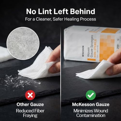 McKesson Premium Woven Gauze Sponges, Non-Sterile, Cotton, 2 x 2 in, 1 pk - image 5