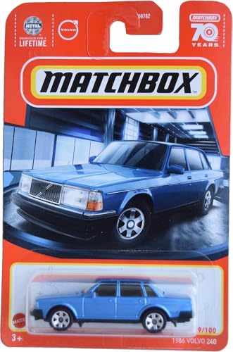 Matchbox 1986 Volvo 240 Azul miniatura 1