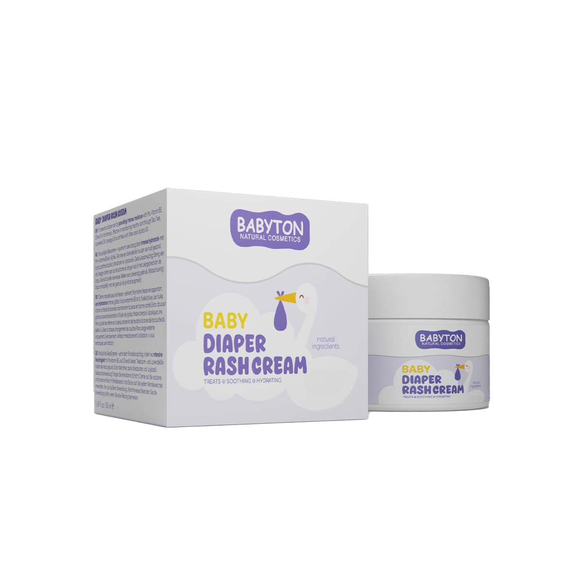 Babyton Baby Diaper Rash Cream 50ml, Natural Nappy Cream for Sensitive Skin, Newborn Safe, Organic Ingredients - Image 3
