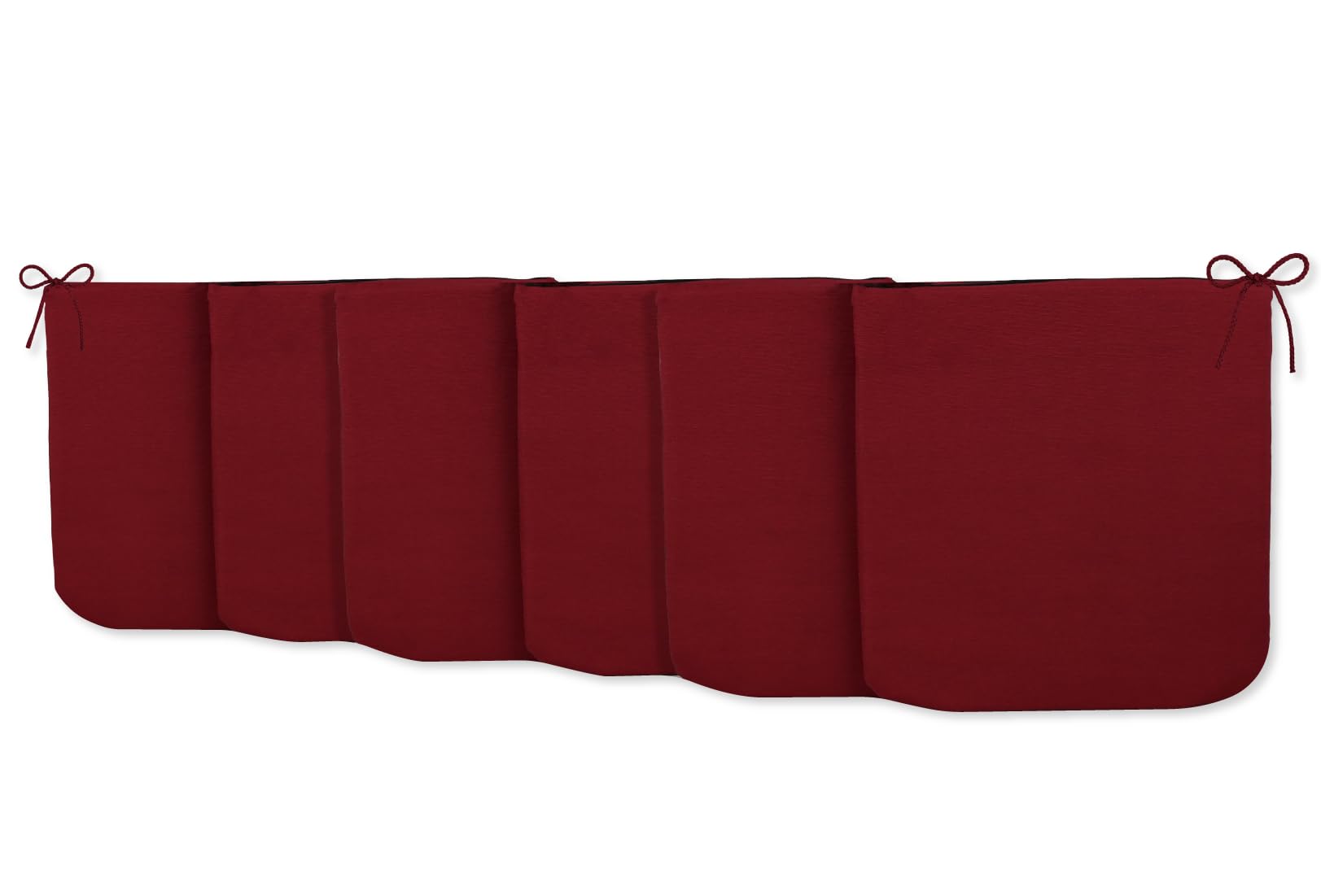 CHELY INTERMARKET Cojines de sillas 40x40x3cm Rojo Set de 6 unds para Cocina, Salon y terraza
