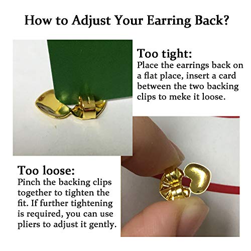 Fomissky-sisa Ear Lifters for Earrings As Seen On TV 3 Pairs Per Set, Hypoallergenic Post Earring Backs for Heavy Earring Metal Secure Earring Backings3