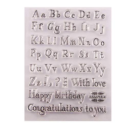 ZSDAS Alphabet Cake Stamp ToolHappy Birthday Cake Mold Chocolate Letters Biscuit Fondant Kitchen Baking ToolReusable Easy to Clean B