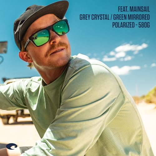 Costa Man Sunglasses Tiger Shark Frame, Gray Silver Mirror Lenses, 55MM4