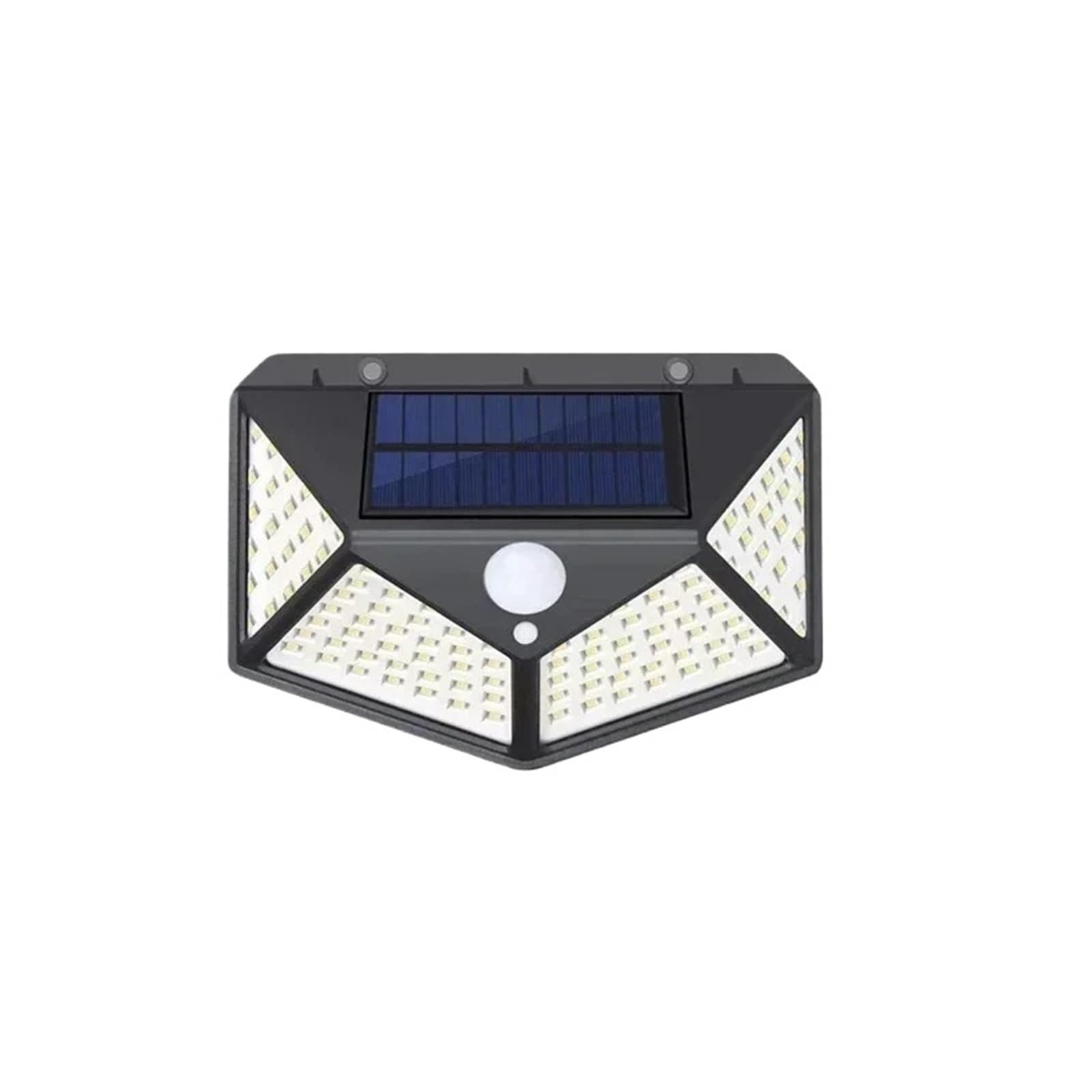 Solarne lampy ścienne, 100 diod LED, wodoodporna, zewnętrzna, z czujnikiem ruchu, zasilane energią słoneczną, światło uliczne, do ogrodu, czarne J14 szt